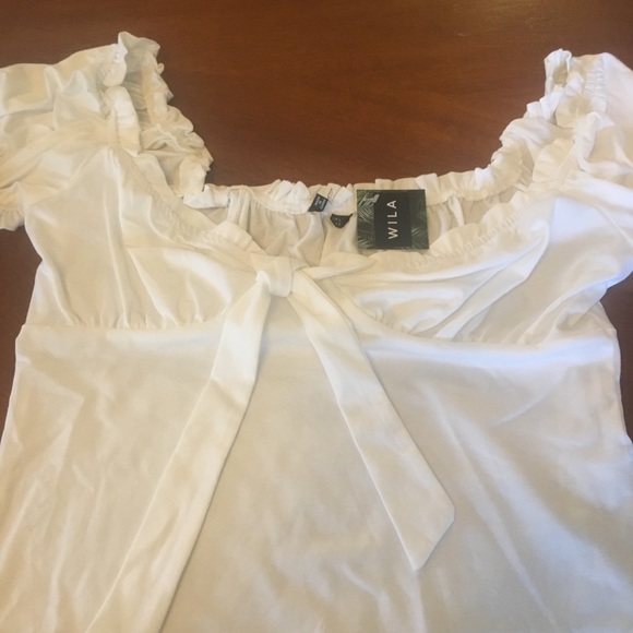 White Milkmaid Puff Sleeve Top - Picture 6 of 6